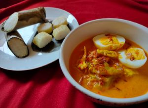 Foto resep Lontong Sayur Ayam Suwir | Labu Siam | Fiber Creme