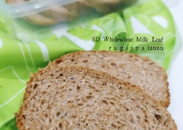 Resep Wholewheat Milk Loaf (Sourdough) Anti Gagal