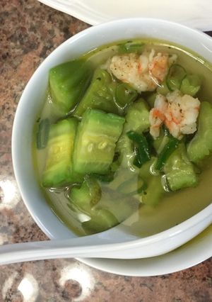 Hình của món Canh tôm khổ qua.