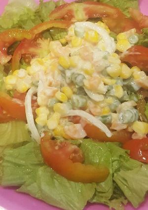 Foto resep Salad sayur simple