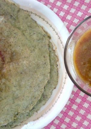 A picture of মুগ ডালের ধোসা(high protein breakfast).