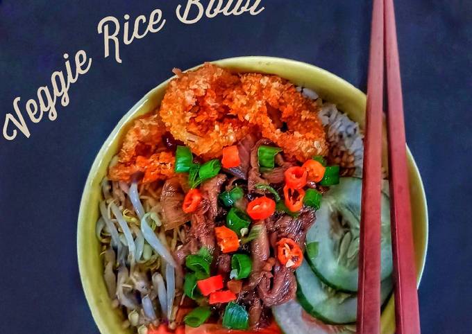 Resep Veggie Rice Bowl, Enak Banget