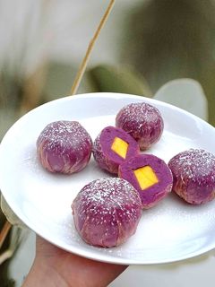 Hình của món Bánh mochi khoai lang.