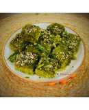 Instant Toor Dal-Palak Dhokla- Under 20 mins time 😋