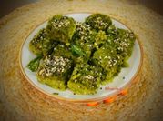 A picture of baked dhokla
