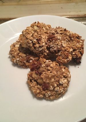 Gluténmentes banános-csokis zabkeksz recept fotója
