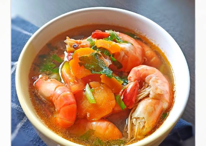 Menu 246. Sup Udang Galah yang Lezat Enak