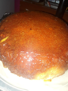 Una foto de Budín de pan cubierto en caramelo✿