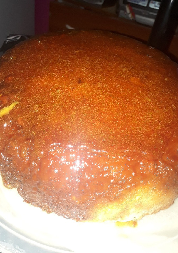 Una foto de Budín de pan cubierto en caramelo✿