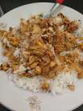 Arroz con cebolla y huevo