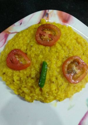 A picture of Moong daal khichdi.