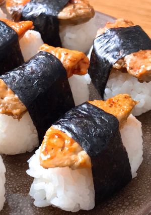 Hình của món Sushi Gan Cá Monkfish.