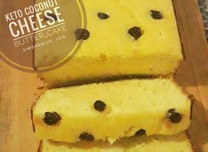 Foto resep Keto Coconut Cheese Butter Cake #ketopad