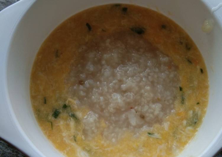 Recipe: Delicious Bubur Nasi dan Sup Jagung Manis (Mpasi 9+)