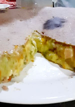 Una foto de Tarta de zucchini con masa integral