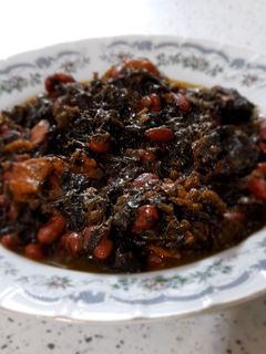 عکسی از دستور خورشت آلو اسفناج