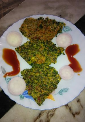 A picture of Bitter gourd leaves Paratha.