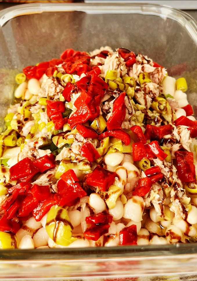 Una foto de Ensalada de alubias