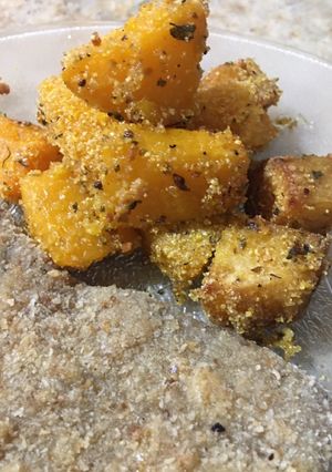 Una foto de Zapallo y batata crujiente al horno