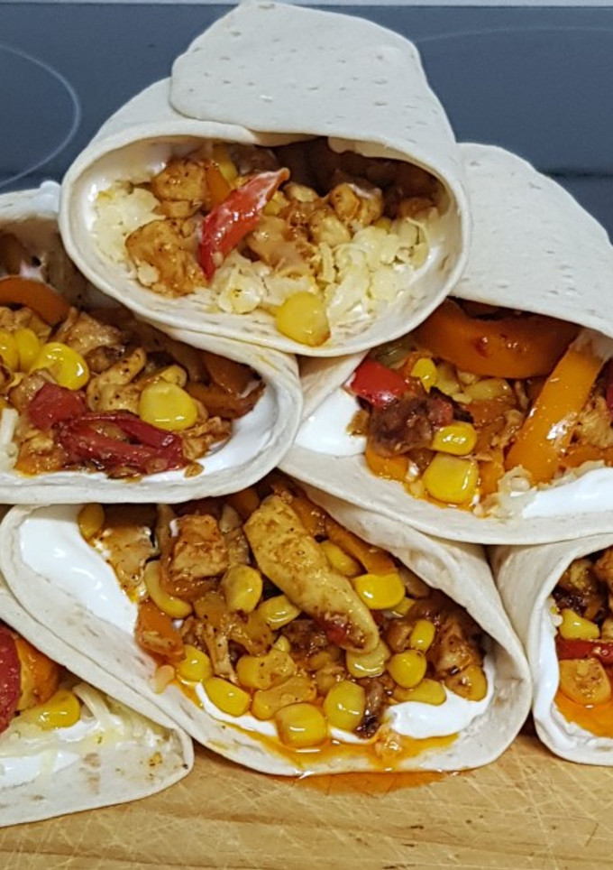 Φωτογραφία της συνταγής Fajitas με κοτόπουλο, γιαούρτι και τυρί