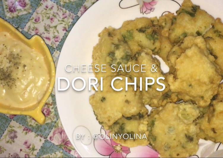 Resep Dori Chips &amp; Cheese Sauce (Ikan Dori Goreng Tepung dan Saus Keju), Lezat