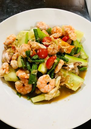รูปของ ตำกะปิกุ้งลวก