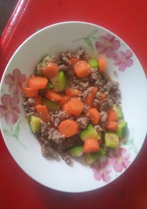 Una foto de Molida de res con verduras a la mantequilla