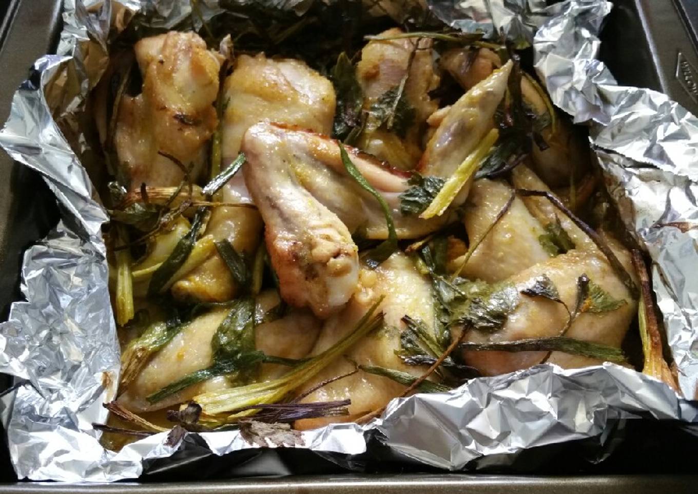 Ayam panggang pengganti nasi