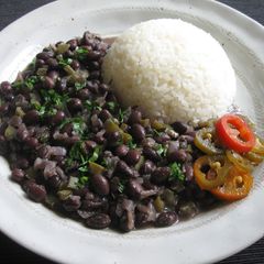 A picture of Cuban Black Beans.