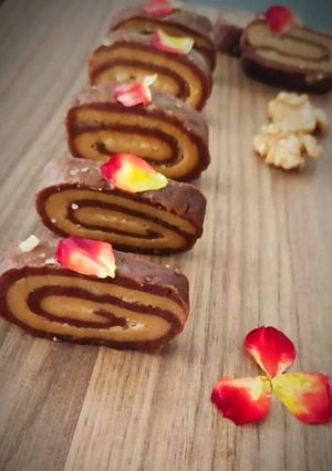 A picture of Walnuts Filled Biscuits Swiss Rolls.