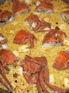 Una foto de Paella de nécoras