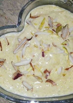 A picture of Zafrani kheer.