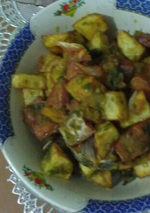 Foto resep Ikan asin gabus, kentang cabe hijau