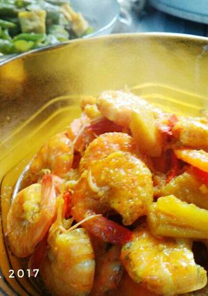 Foto resep Udang bumbu kuning ekonomis