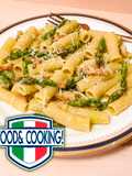 Tortiglioni con Asparagi e Pancetta