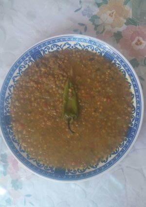 صورة لوصفة عدس على طريقه مغربيه