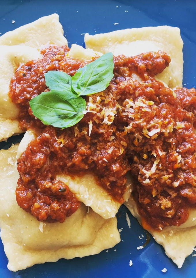Una foto de Los raviolis boloñesa más ricos del mundo!🍝😍