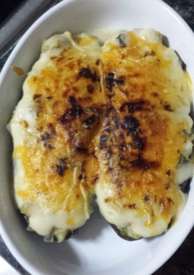 Una foto de Berenjenas rellenas en el micro