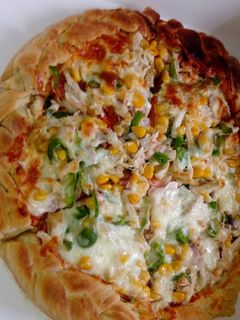 A picture of Plaited pizza.