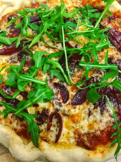 A picture of Homemade pan pizza.