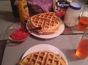 Una foto de Waffles, receta rápida y rica