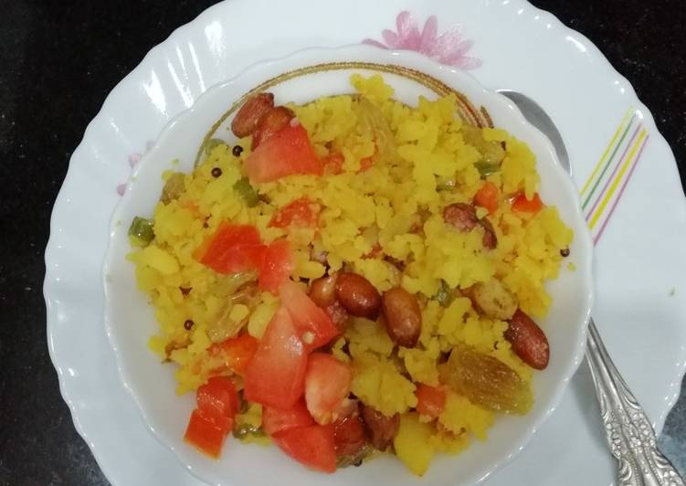 Steps to Prepare Quick Mix vegetables Poha