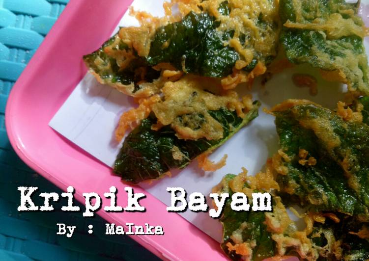 Resep Kripik Bayam Crispy (No Tepung Beras), Enak Banget