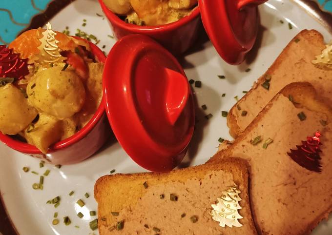 Cassolette de noix de St Jacques au curry #recettestraditionnell