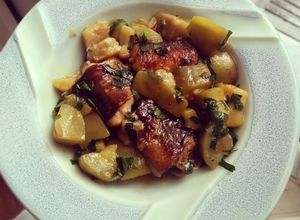 Hình của món Lươn om cà tím lá lốt cho bé 12m+.