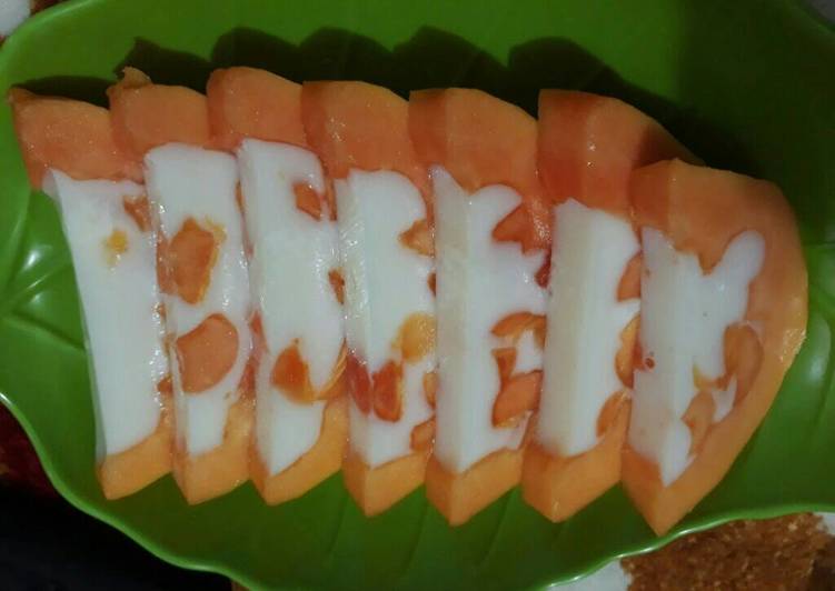Puding pepaya simple