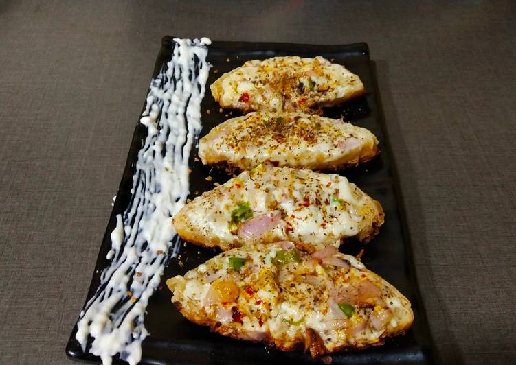 Simple Way to Make Super Quick Homemade Cheesy garlic bread