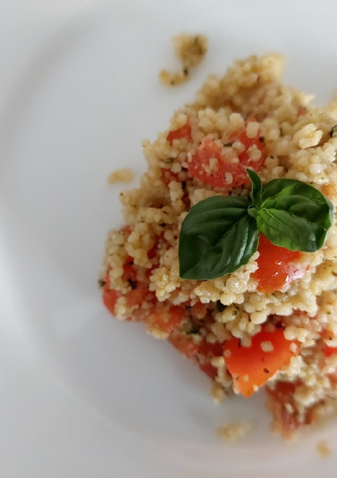 Foto di Cuos cous al pesto e pomodorini