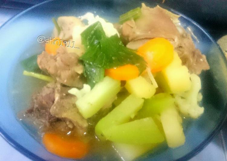 Resep Sup Tulang Sayur, Enak Banget