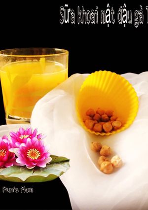 Hình của món Sữa khoai mật đậu gà lá dứa.